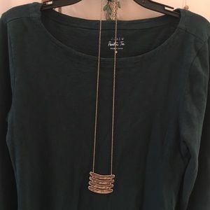 J crew painter tee small emerald green